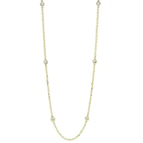 14KT Yellow Gold Diamond D.B.T.Y Fashion Necklace