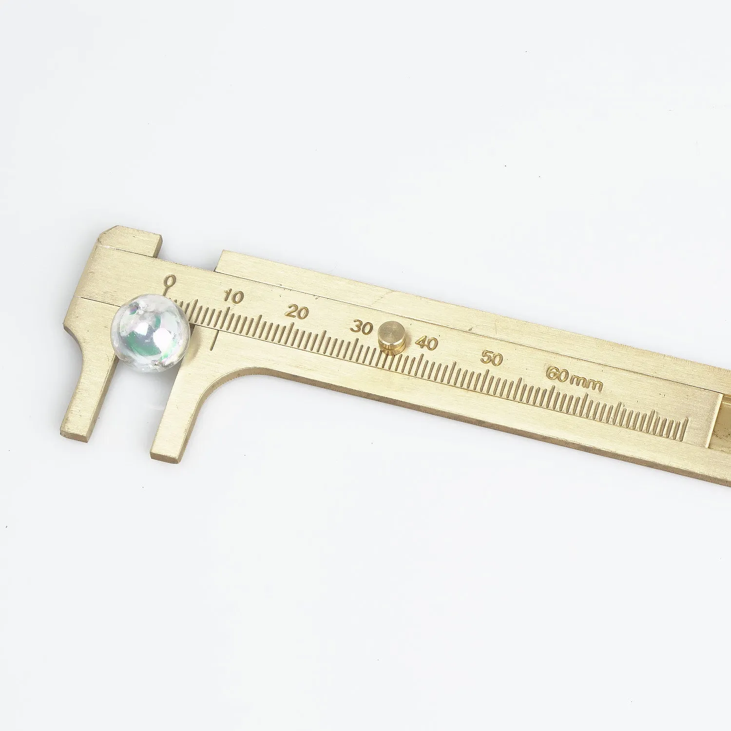 80mm Mini Brass Vernier Sliding Gauge Vernier Caliper Micrometer Gauge mini brass & gold ruler,measuring tools 1pcs 10334550