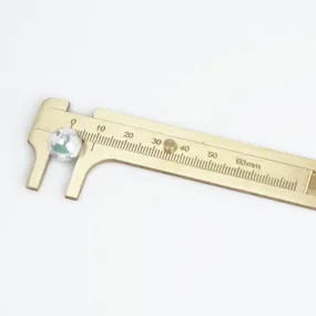 80mm Mini Brass Vernier Sliding Gauge Vernier Caliper Micrometer Gauge mini brass & gold ruler,measuring tools 1pcs 10334550