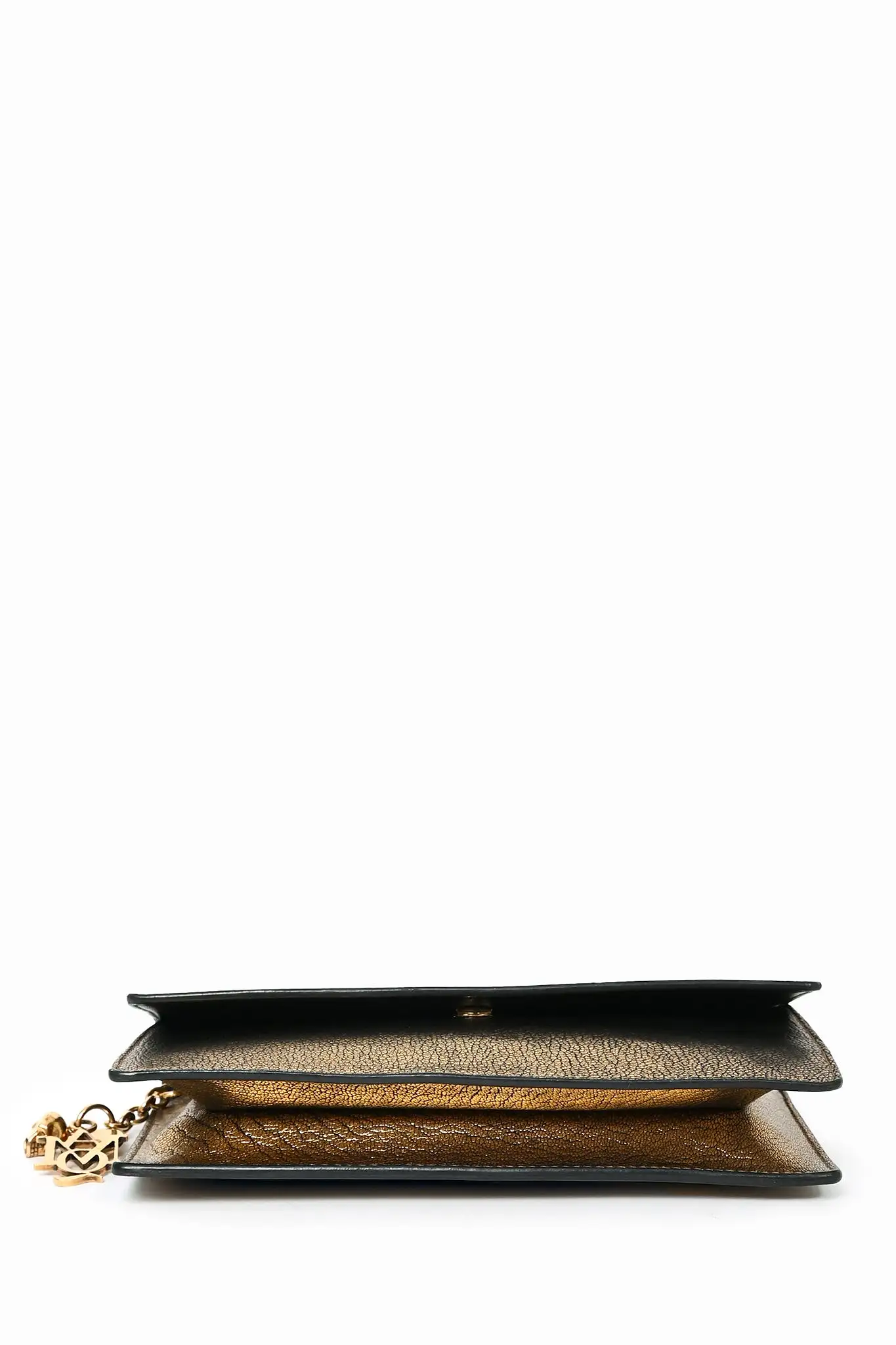 Alexander McQueen Gold  Leather Crossbody Bag