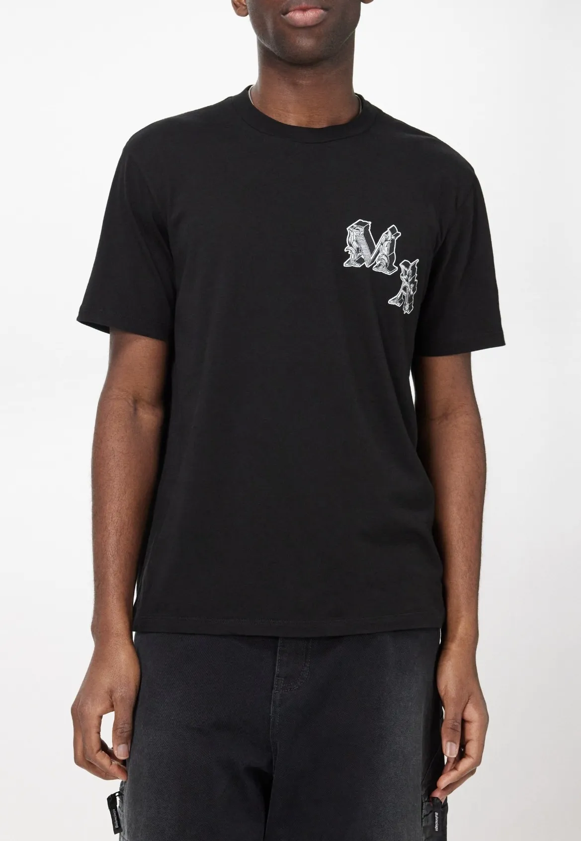 AMIRI  |Crew Neck Street Style Cotton Short Sleeves Logo