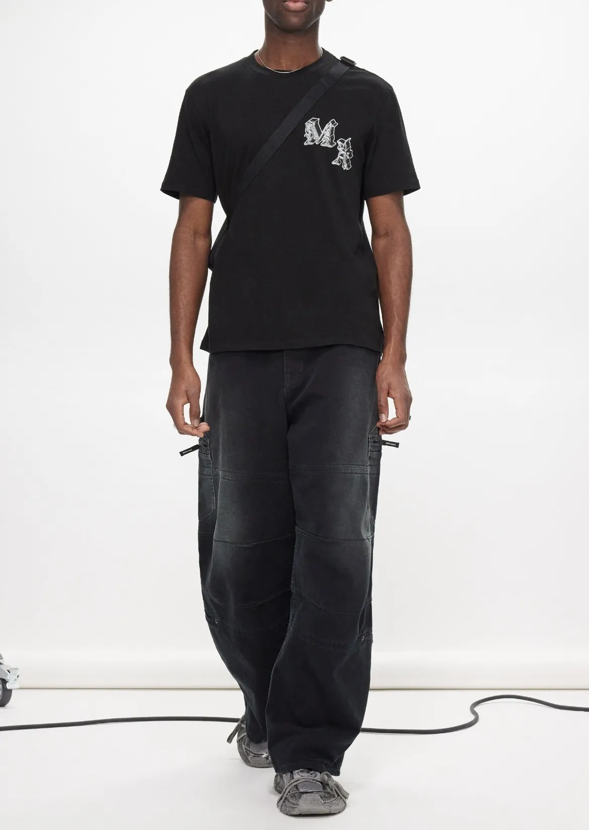 AMIRI  |Crew Neck Street Style Cotton Short Sleeves Logo