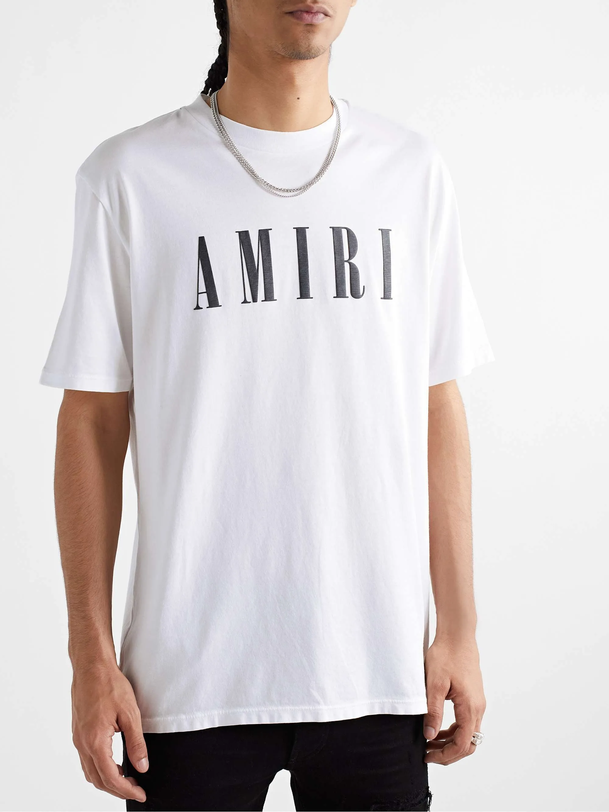 AMIRI  |Street Style Plain Cotton Short Sleeves Logo T-Shirts