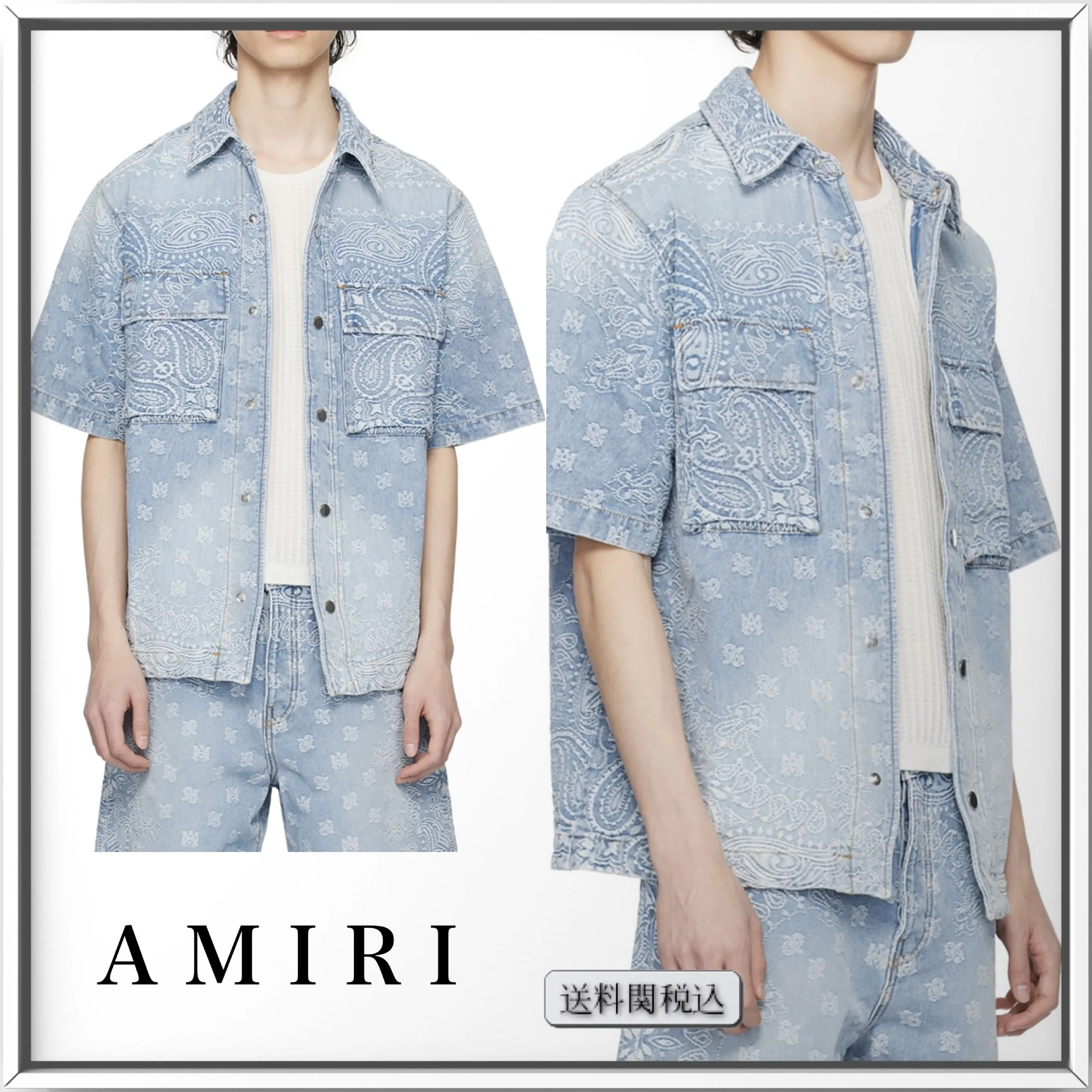 AMIRI  |Street Style Short Sleeves Shirts