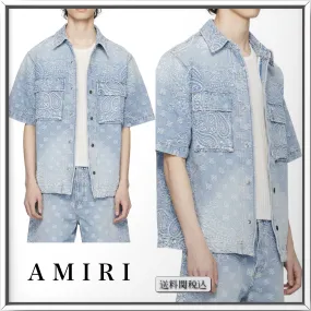 AMIRI  |Street Style Short Sleeves Shirts