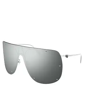 AMQ AM0313S Mask Sunglasses, Silver / Mirror