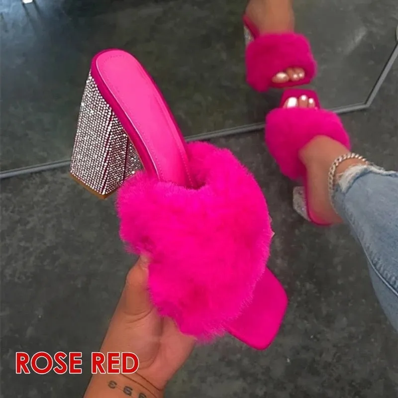 Baddie Furry Heels