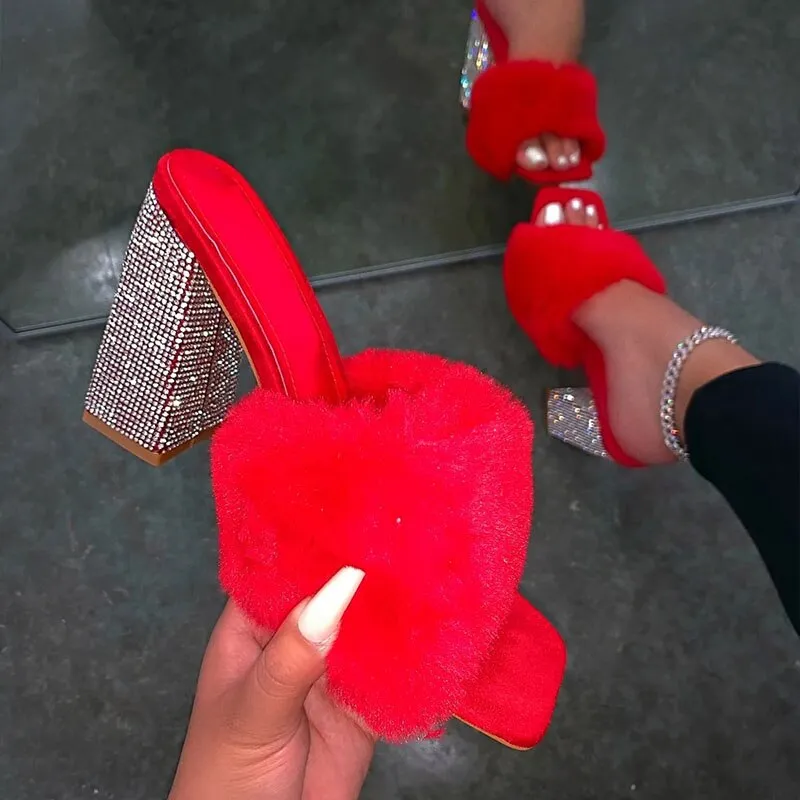 Baddie Furry Heels