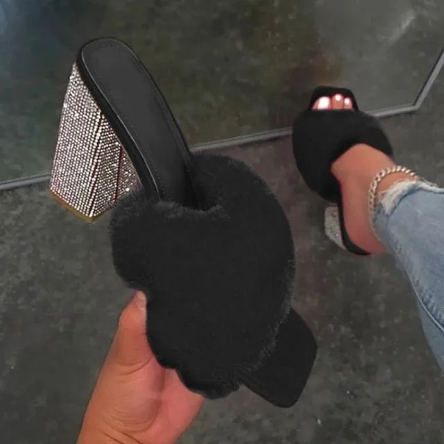 Baddie Furry Heels