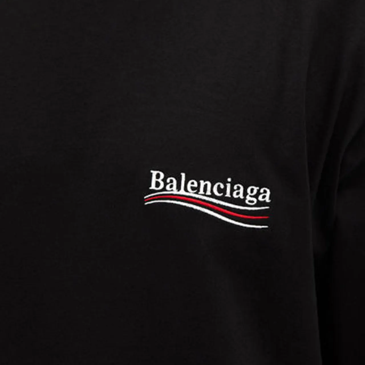 BALENCIAGA  |Men's political campaign large fit t-shirt  in grey