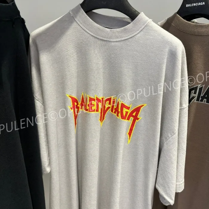 BALENCIAGA  |Unisex U-Neck Plain Cotton Short Sleeves Logo Luxury Outlet