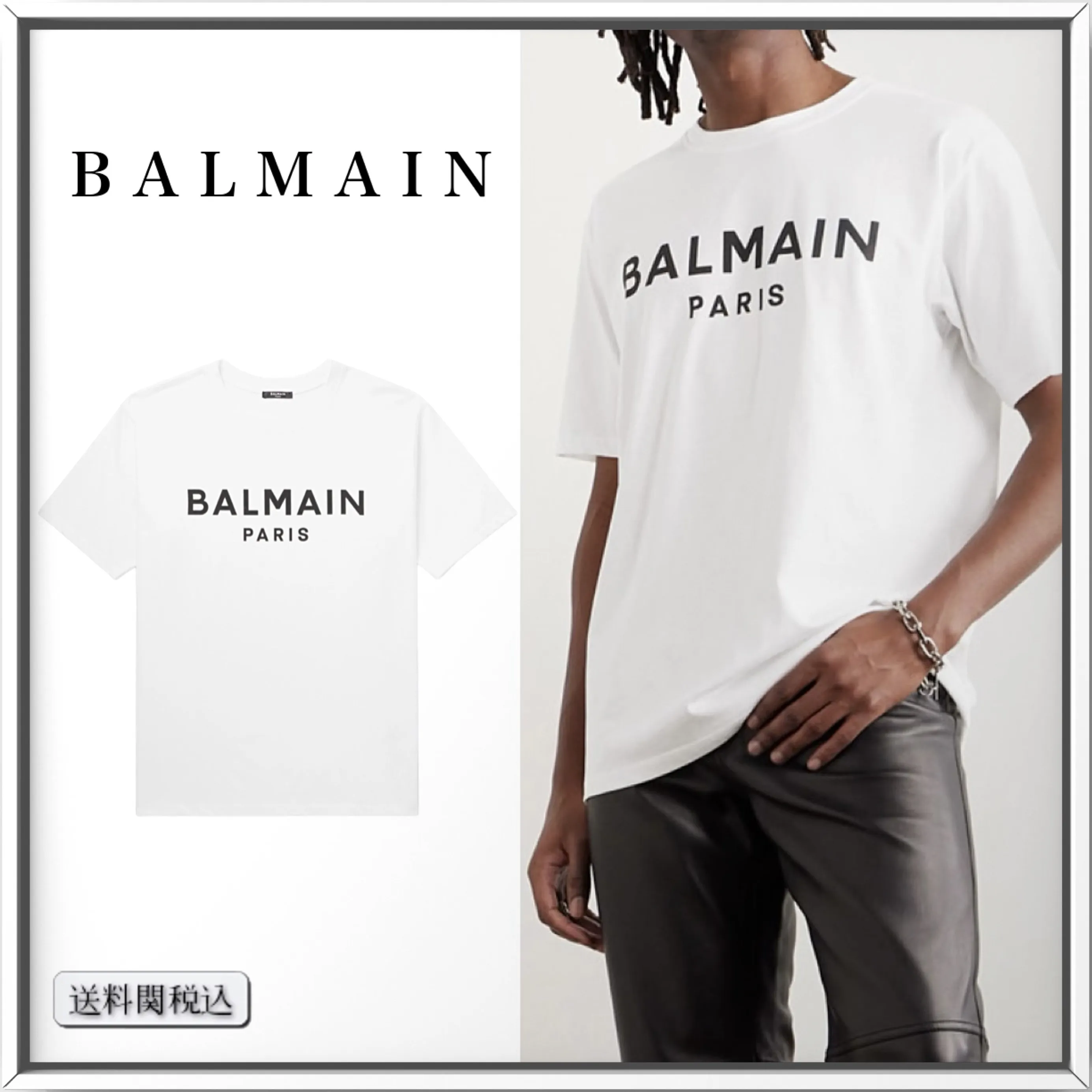 BALMAIN  |Crew Neck Cotton Short Sleeves Logo Luxury