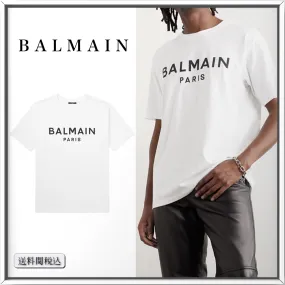 BALMAIN  |Crew Neck Cotton Short Sleeves Logo Luxury