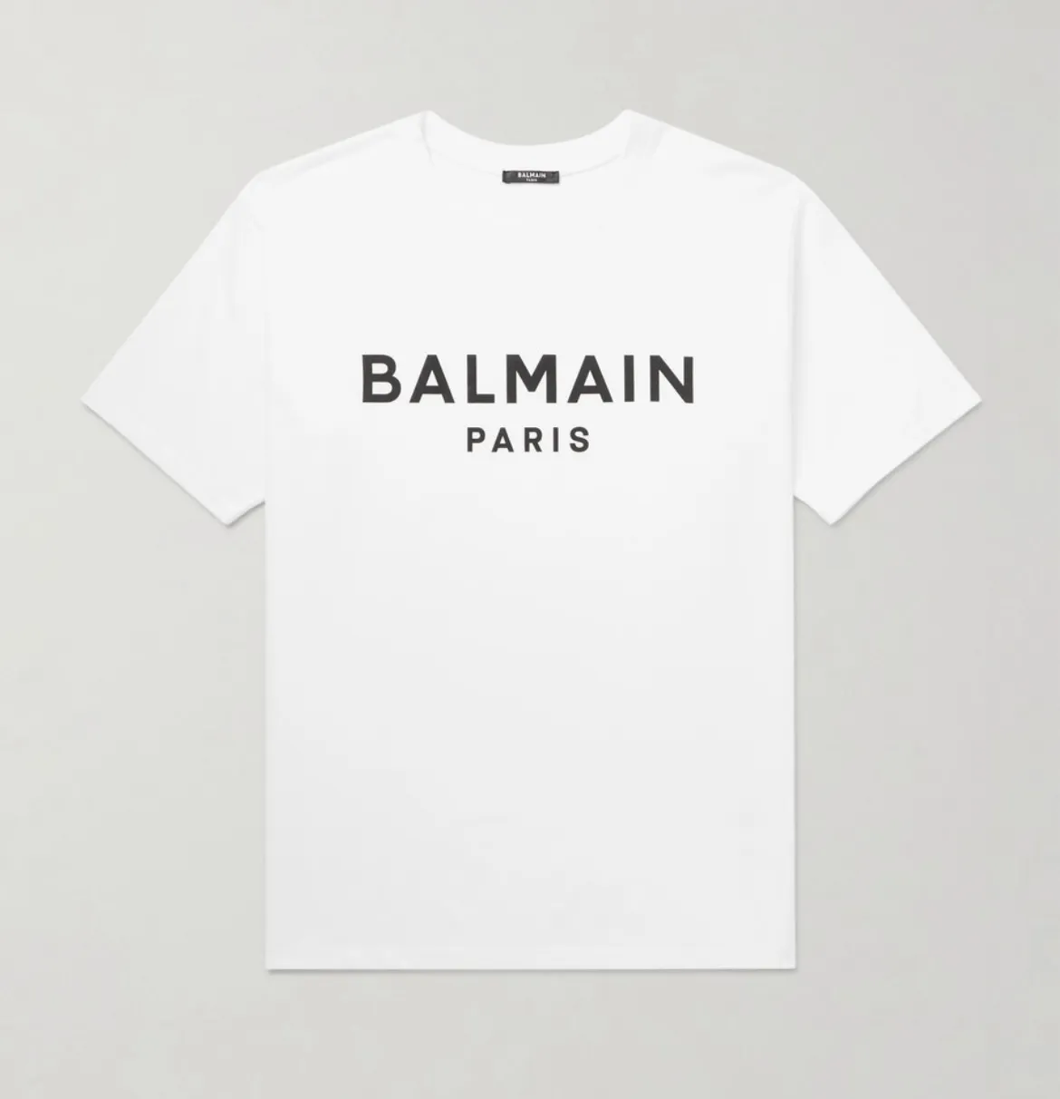 BALMAIN  |Crew Neck Cotton Short Sleeves Logo Luxury