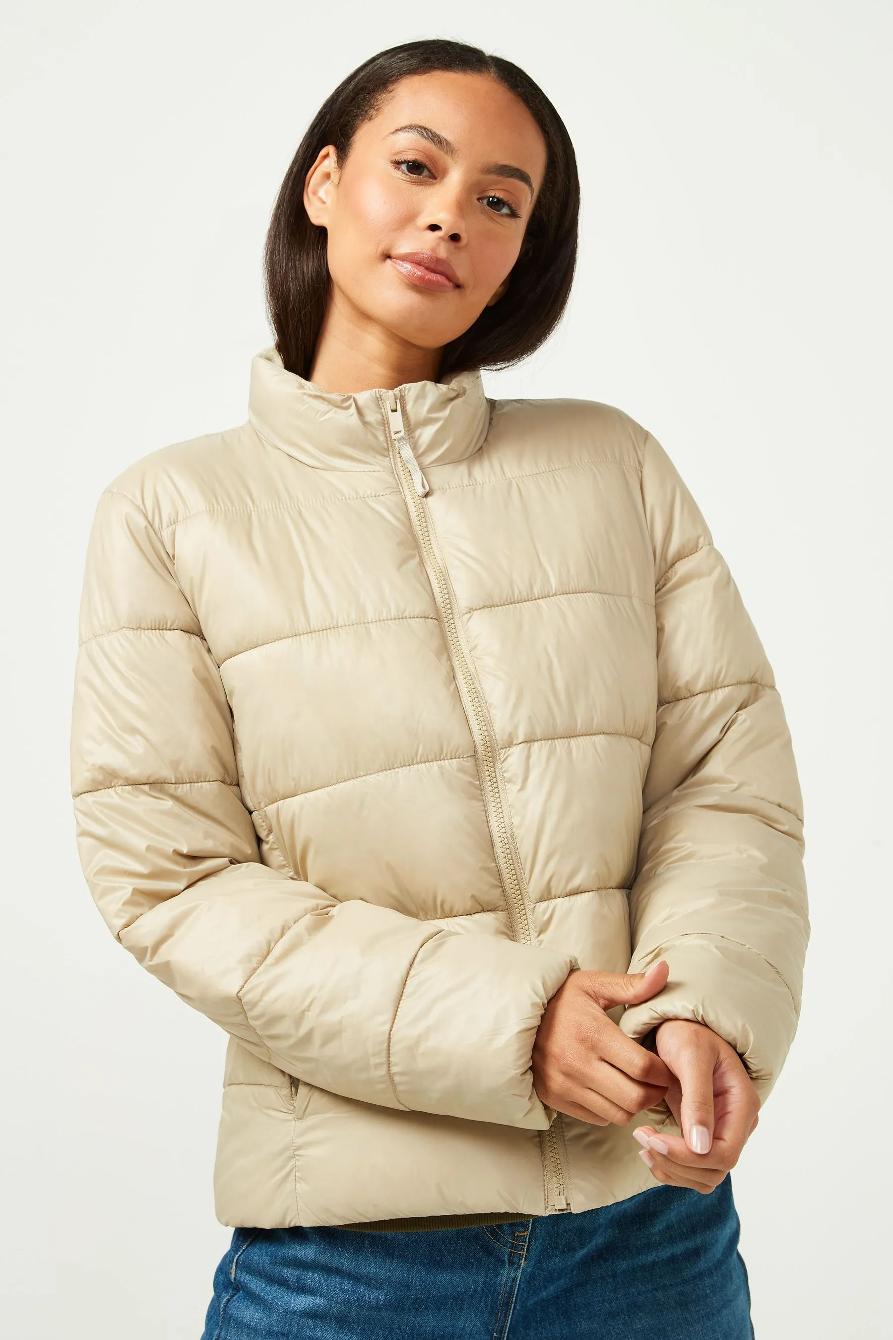 Beige Puffer Jacket