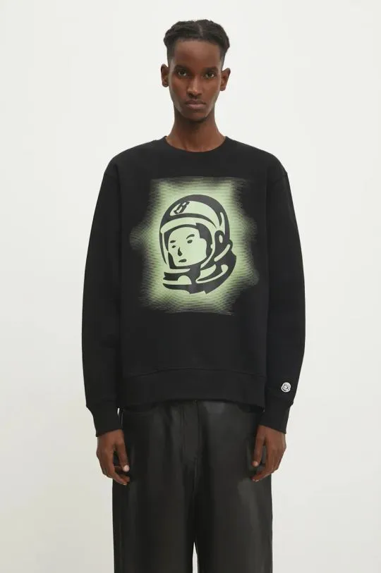 Billionaire Boys Club cotton sweatshirt Glow Astro Crewneck men's black color with a print B24332