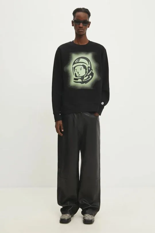 Billionaire Boys Club cotton sweatshirt Glow Astro Crewneck men's black color with a print B24332