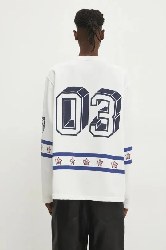 Billionaire Boys Club sweatshirt Hockey Top men's white color B24345