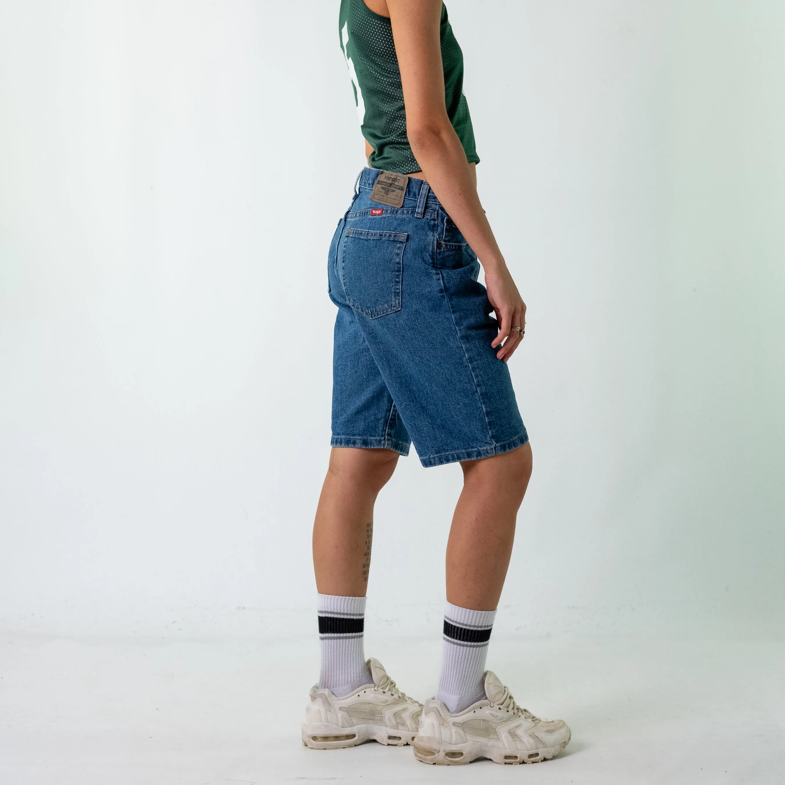 Blue 90s Wrangler Denim Jorts Shorts (32)