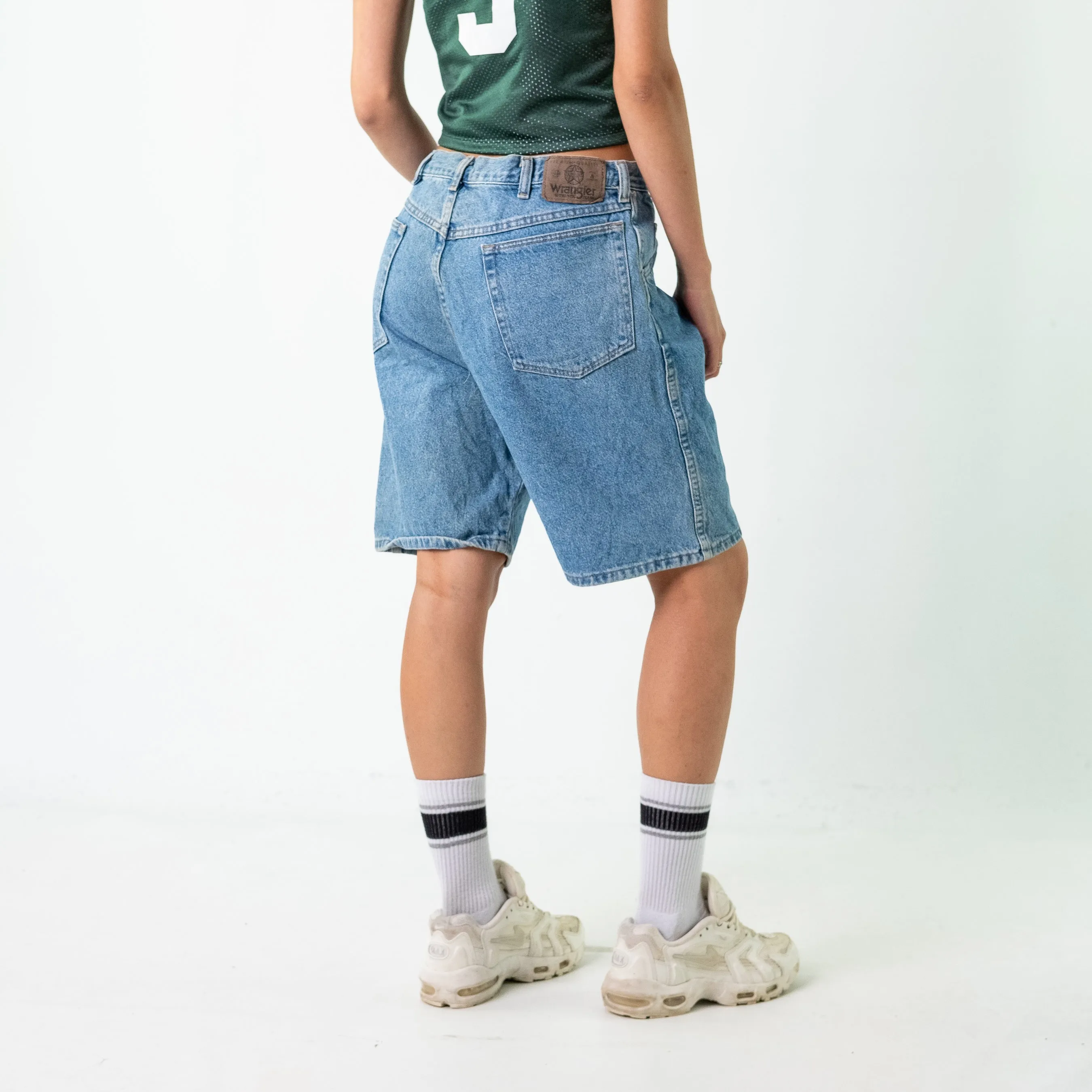 Blue 90s Wrangler Denim Jorts Shorts (34)