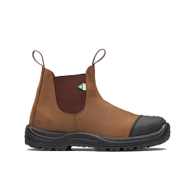 Blundstone -169  Work & Safety Boot Rubber Toe Cap Crazy Horse Brown