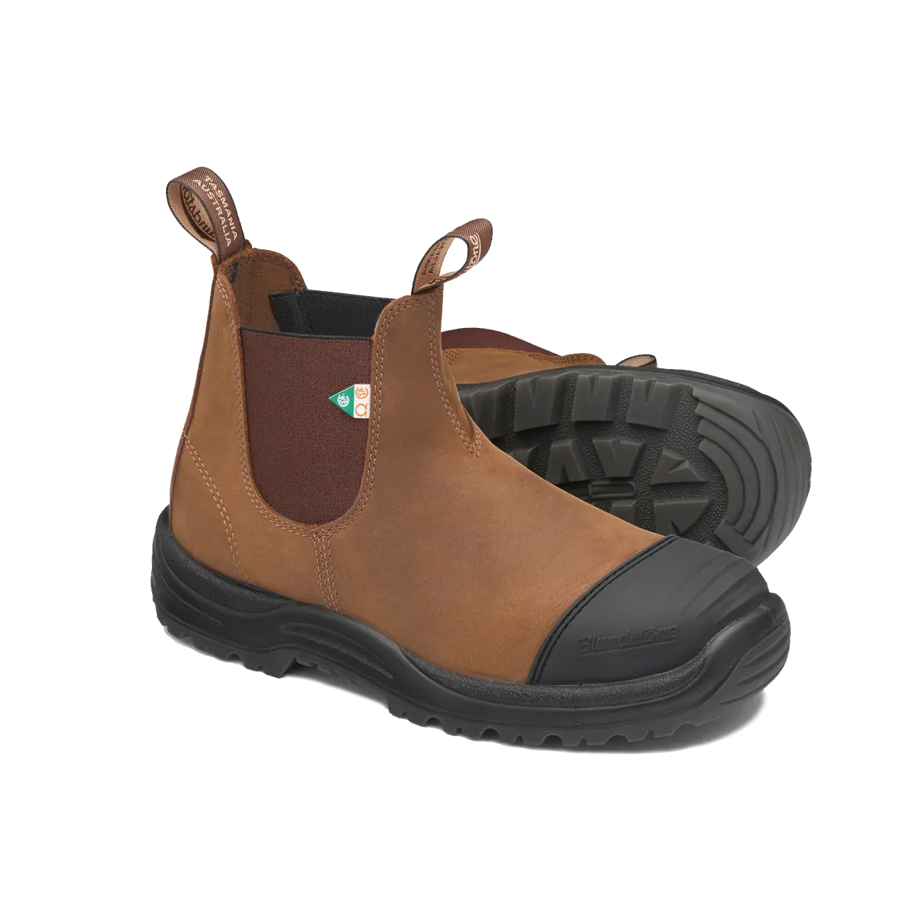 Blundstone -169  Work & Safety Boot Rubber Toe Cap Crazy Horse Brown