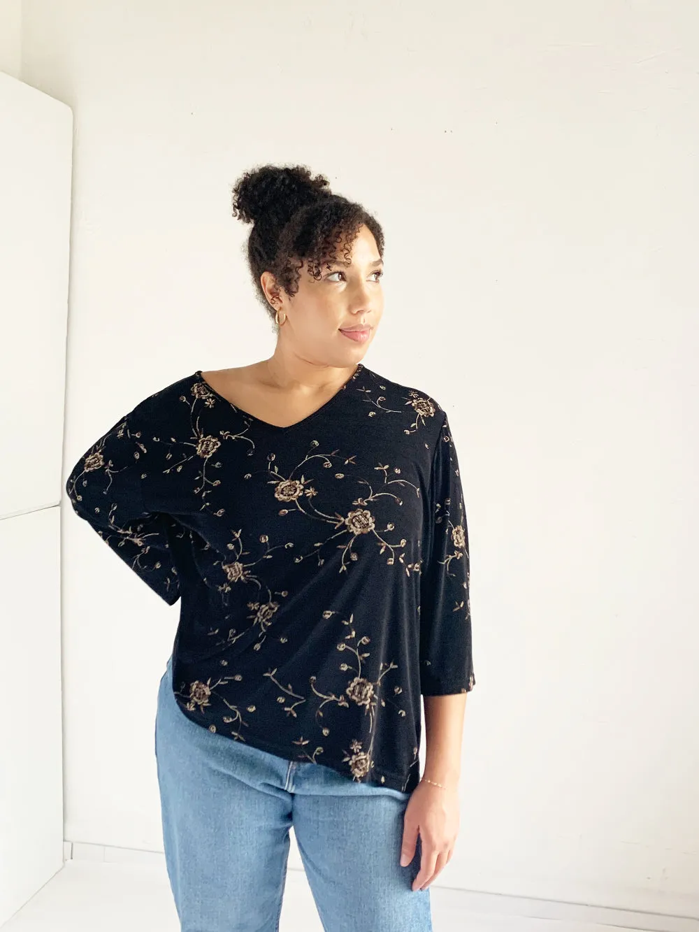 BNY Moody Floral Slouchy Top