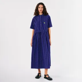 Bobo Choses Woman Loose Fit Dress Blue Stripes