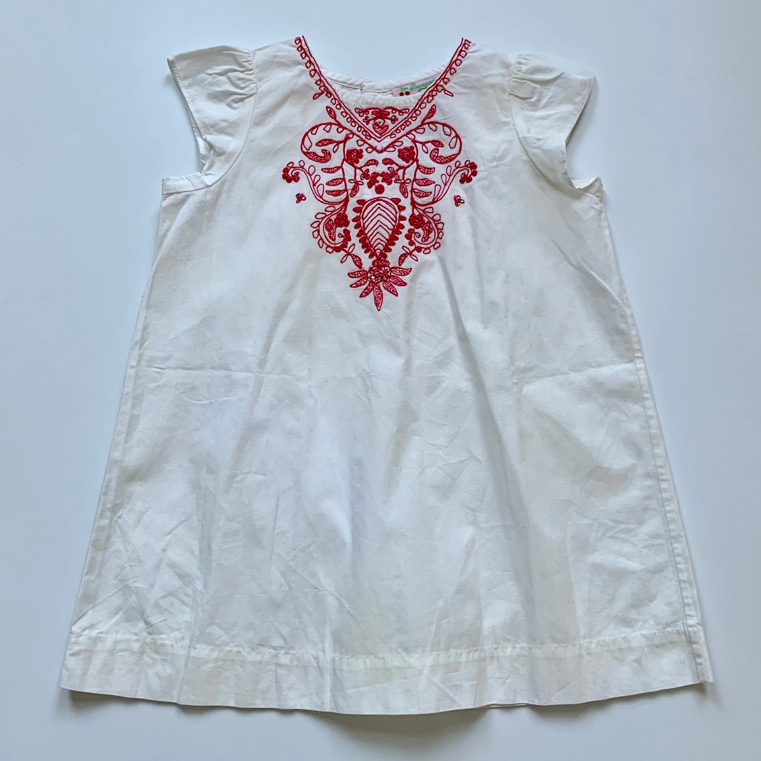 Bonpoint Whit Summer Dress With Embroidery: 2 Years