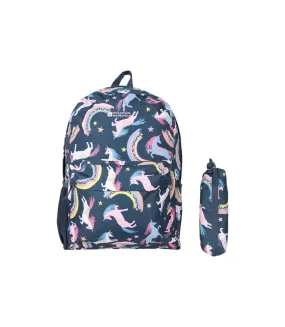 Bookworm unicorn and rainbow 20l backpack set one size dark blue Mountain Warehouse