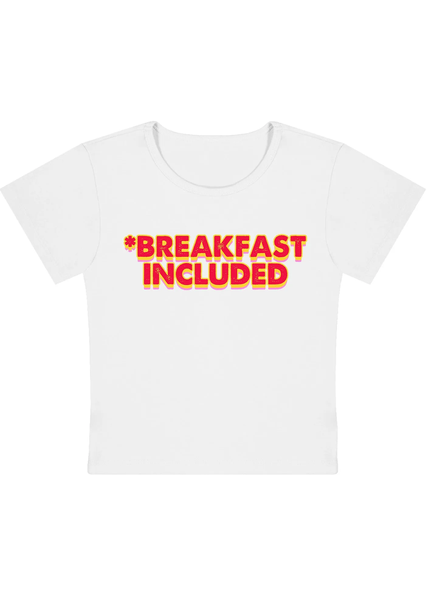 Breakfast Included Y2K Baby Tee