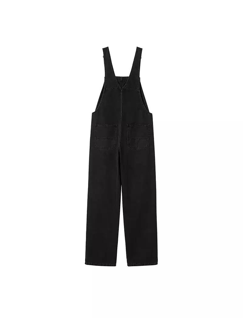 Carhartt WIP Bib Double Knee Black Stone Washed