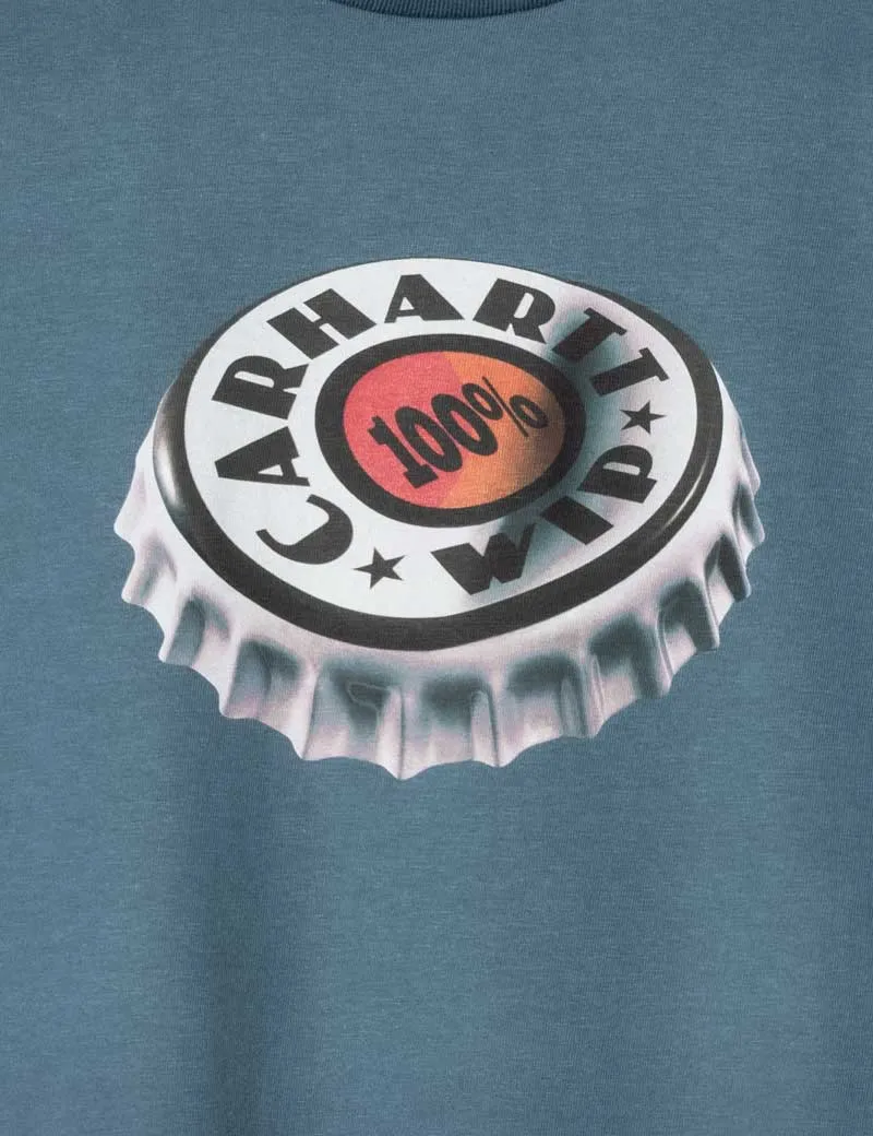 Carhartt Wip Bottle Cap Short Sleeve T-Shirt Naval