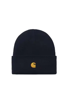 Carhartt WIP Chase Beanie Dark Navy / Gold