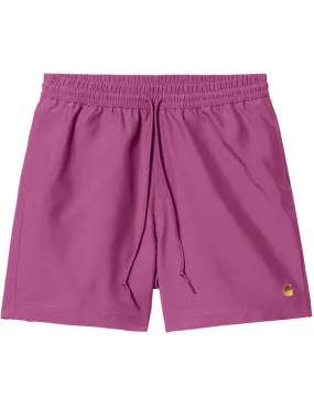 Carhartt Wip Chase Swim Trunks Shorts Magenta Gold