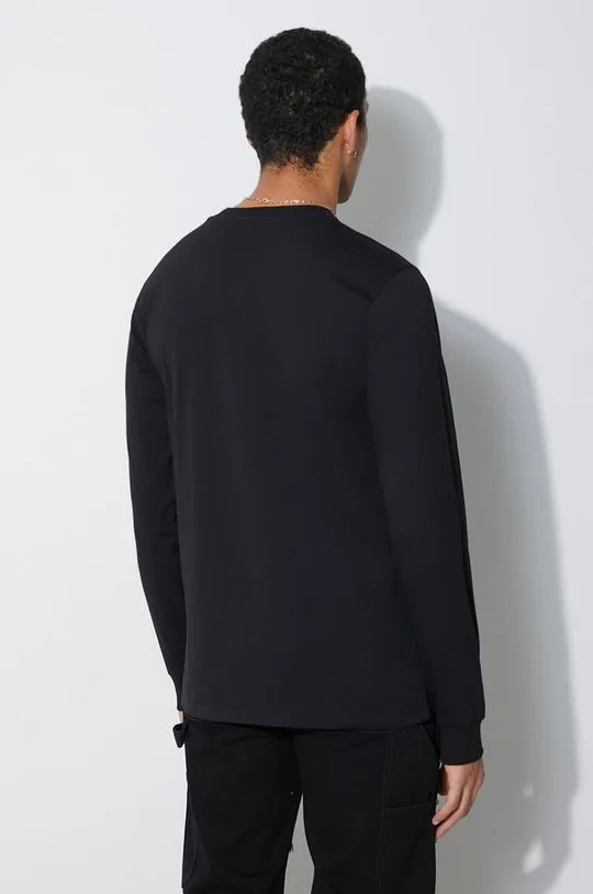 Carhartt WIP cotton longsleeve top black color