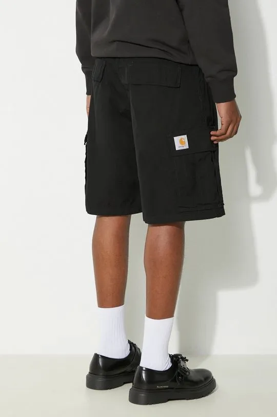 Carhartt WIP cotton shorts Cole black color I030478.8902