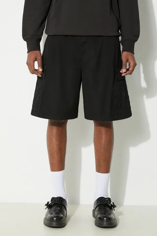 Carhartt WIP cotton shorts Cole black color I030478.8902