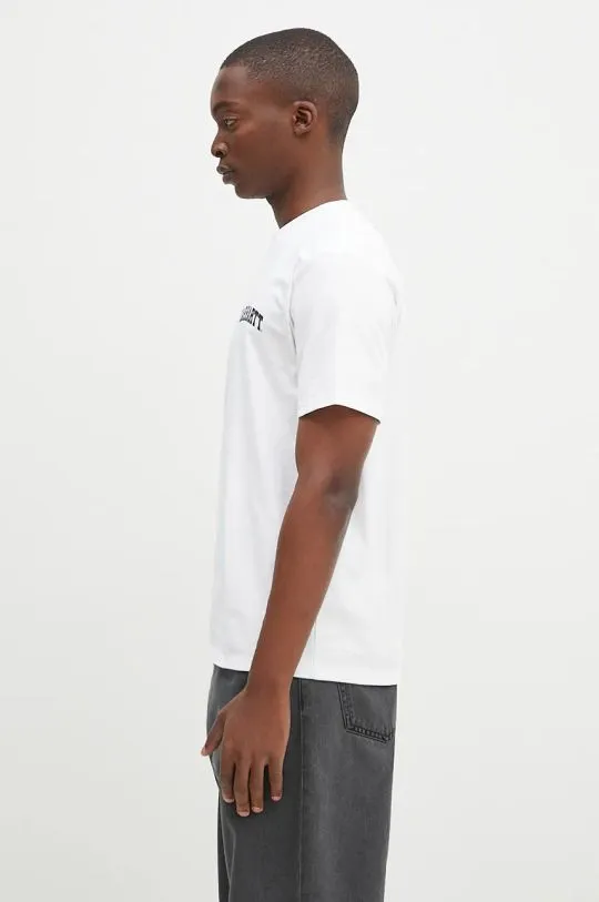 Carhartt WIP cotton t-shirt S/S University Script men’s white color with a print I034852.00AXX