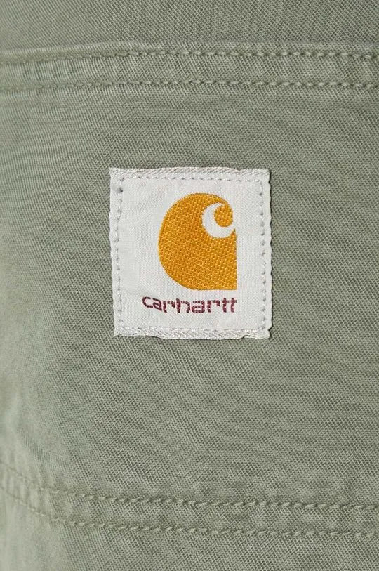 Carhartt WIP denim shorts Single Knee Short men's green color I031504.1YFGD