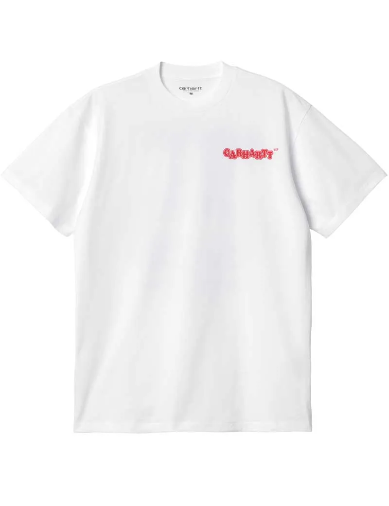 Carhartt Wip Fast Food Short Sleeve T-Shirt White Red