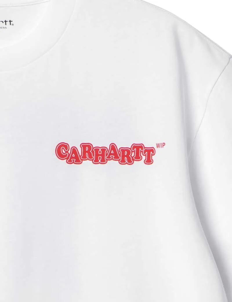 Carhartt Wip Fast Food Short Sleeve T-Shirt White Red