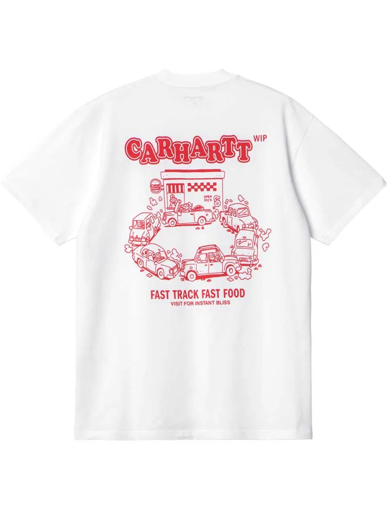 Carhartt Wip Fast Food Short Sleeve T-Shirt White Red