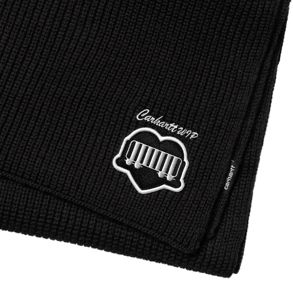 CARHARTT WIP HEART TRAIN PATCH SCARF // BLACK