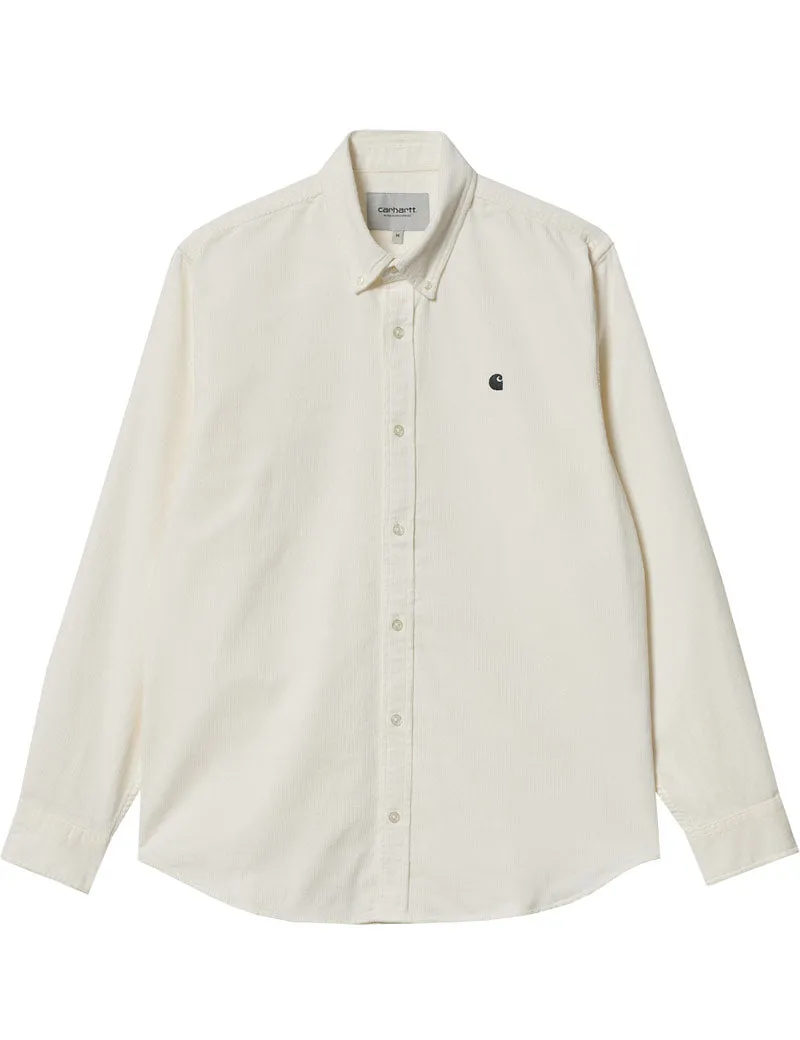 Carhartt Wip Madison Fine Cord Shirt Wax Black