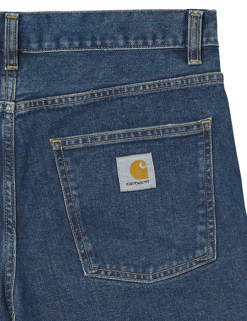 Carhartt Wip Newel Shorts Blue Stone Washed