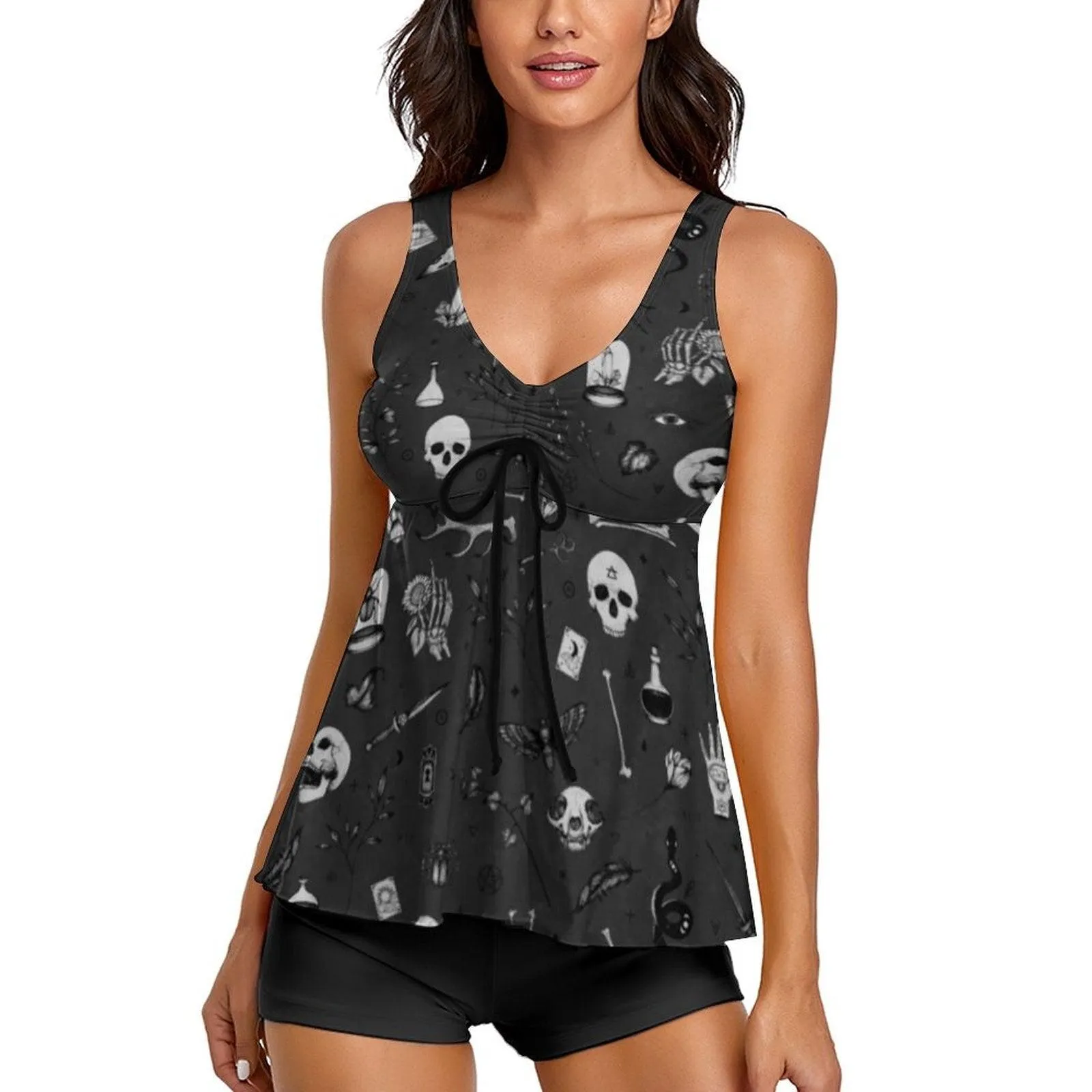 Cartoon Gothic Swimsuit: Make a Bold Statement on the Beach