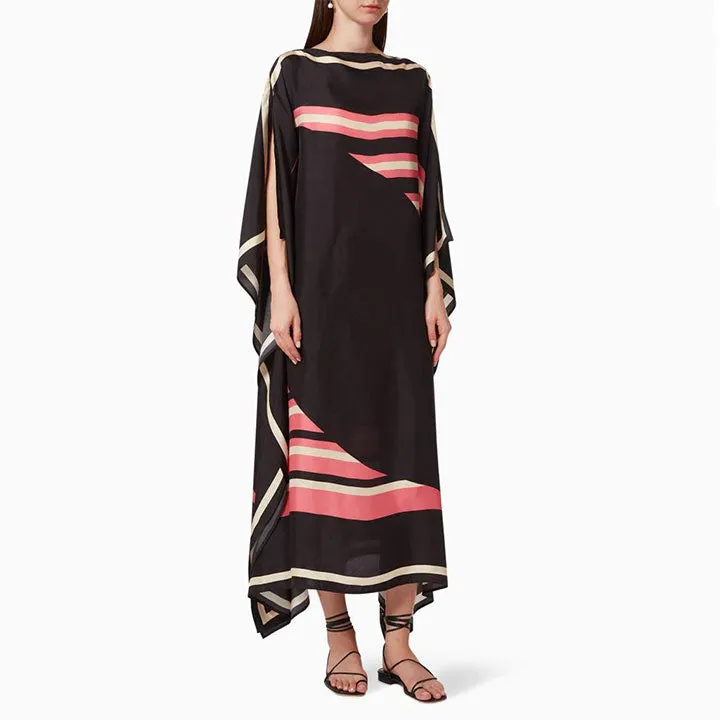 Casual Wear Striped Pattern Crepe Kaftan KAF0011