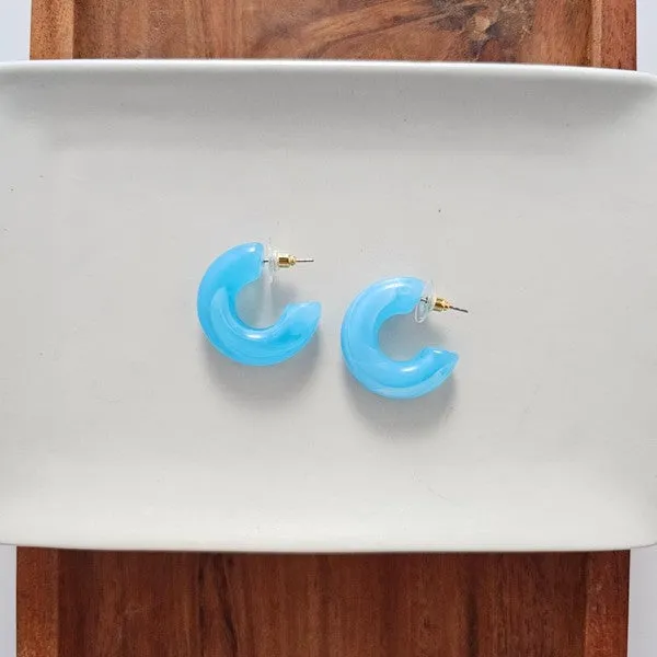 Chloe Hoops - Blue