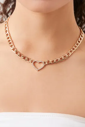 Chunky Chain Heart Necklace